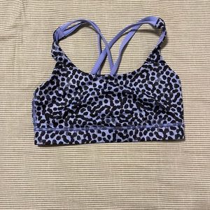 Lululemon Energy Bra Size 6 Lavender Cheetah Print